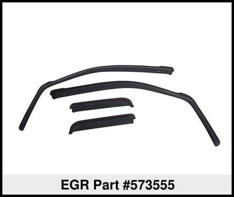 EGR 19-22 Ford Ranger In-Channel Window Visors Front/Rear Set Matte Black Crew Cab 