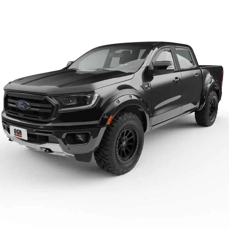 EGR 19-22 Ford Ranger Painted To Code Shadow Traditional Bolt-On Look Fender Flares Black Set Of 4 
