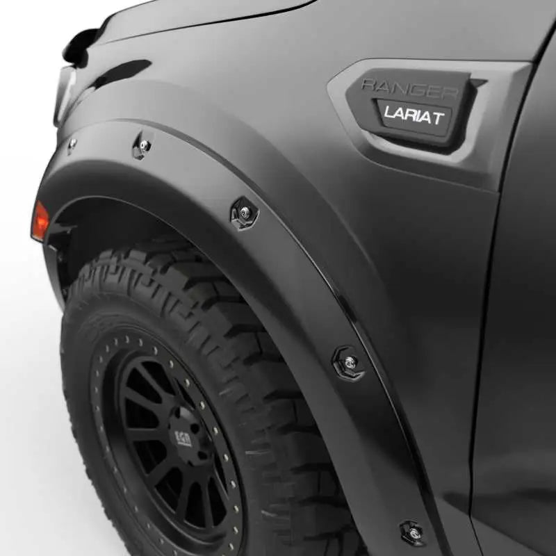 EGR 19-22 Ford Ranger Painted To Code Shadow Traditional Bolt-On Look Fender Flares Black Set Of 4 