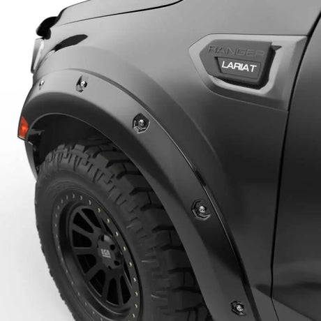 EGR 19-22 Ford Ranger Painted To Code Shadow Traditional Bolt-On Look Fender Flares Black Set Of 4 