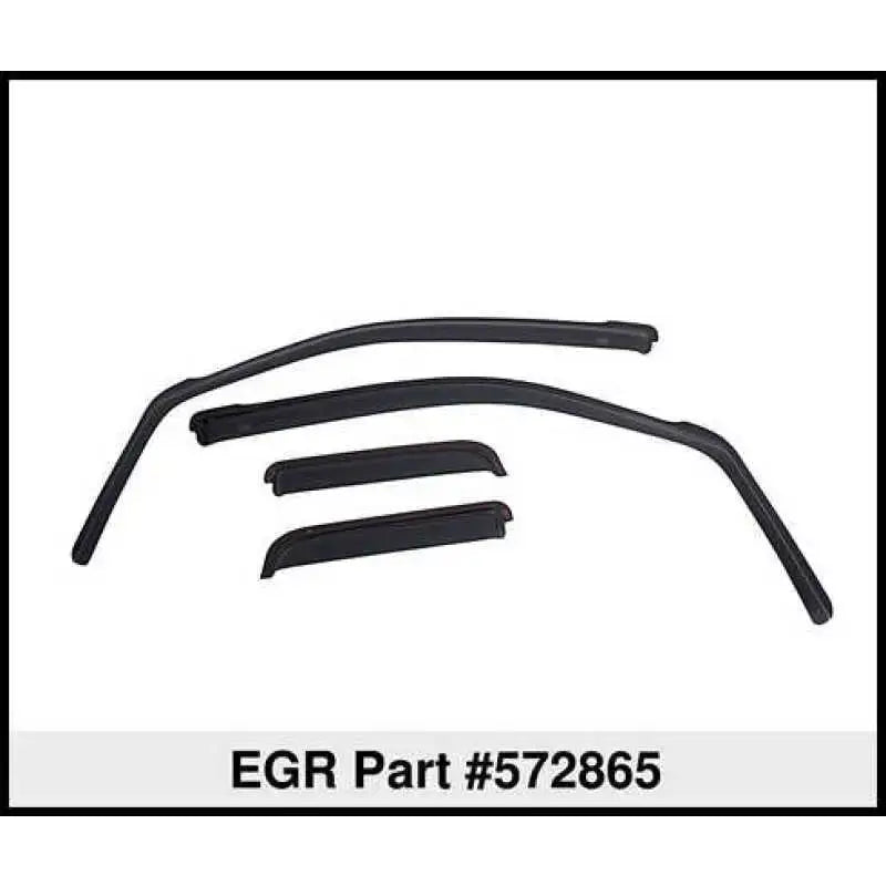 EGR 19-23 Ram 2500/3500 In-Channel Window Visors Front/Rear Set Matte Black Crew Cab 