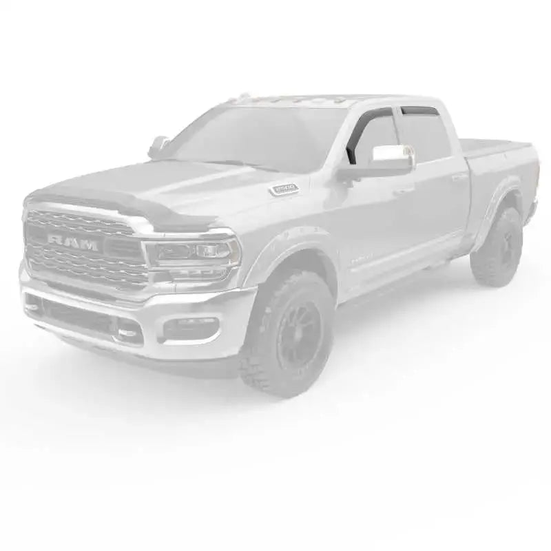 EGR 19-23 Ram 2500/3500 In-Channel Window Visors Front/Rear Set Matte Black Crew Cab 