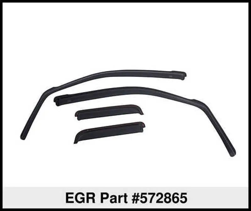 EGR 19-23 Ram 2500/3500 In-Channel Window Visors Front/Rear Set Matte Black Crew Cab 
