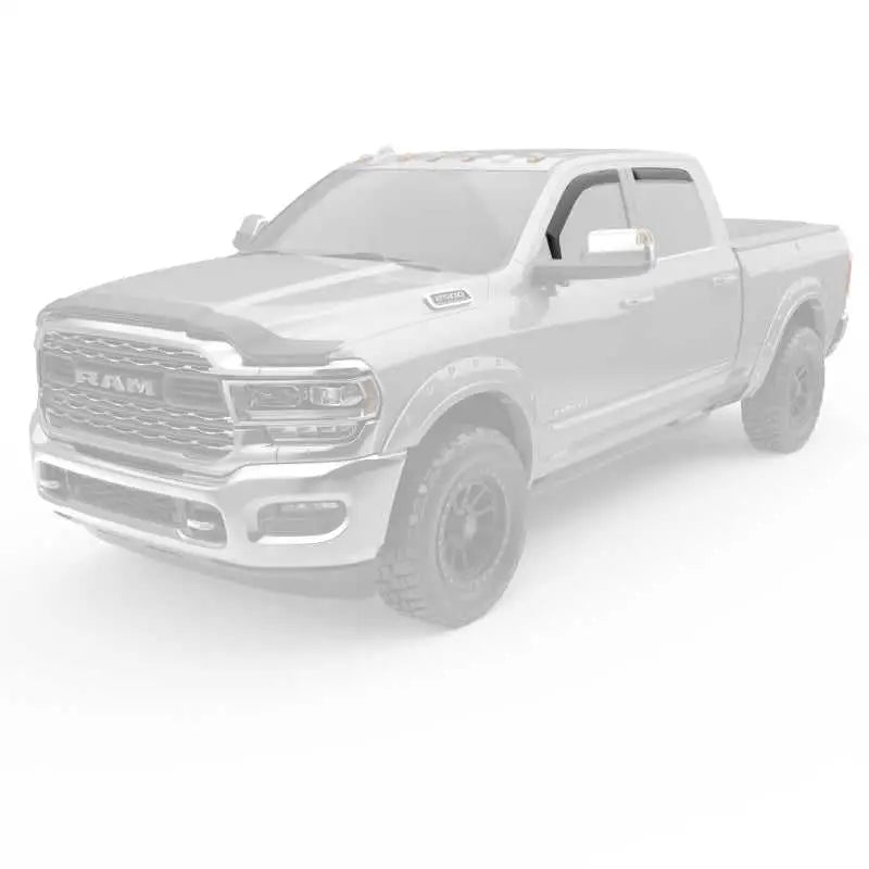 EGR 19-23 Ram 2500/3500 In-Channel Window Visors Front/Rear Set Matte Black Crew Cab 