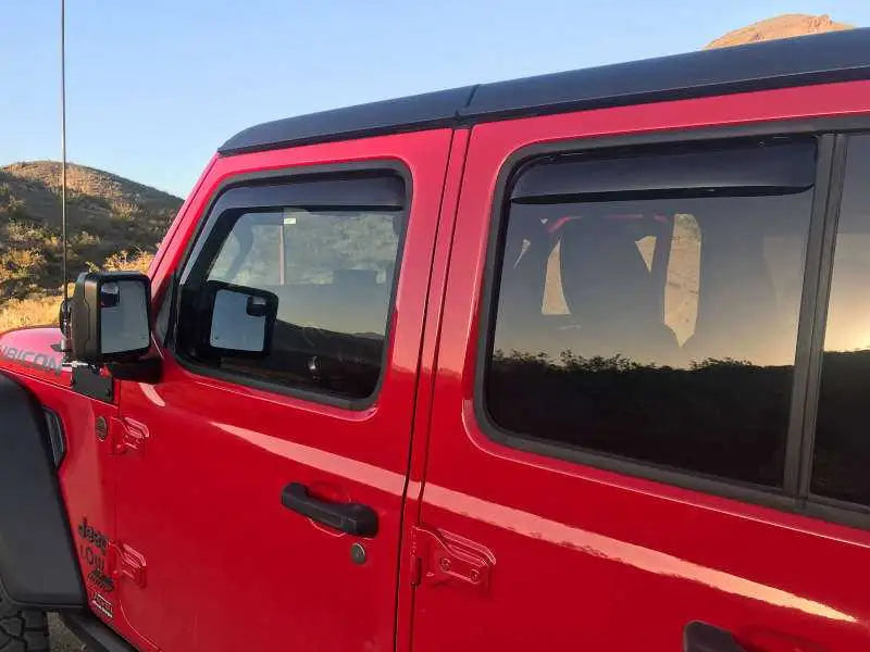 EGR 2018 jeep Wrangler JL SlimLine In-Channel WindowVisors Set of 4 - Dark Smoke 