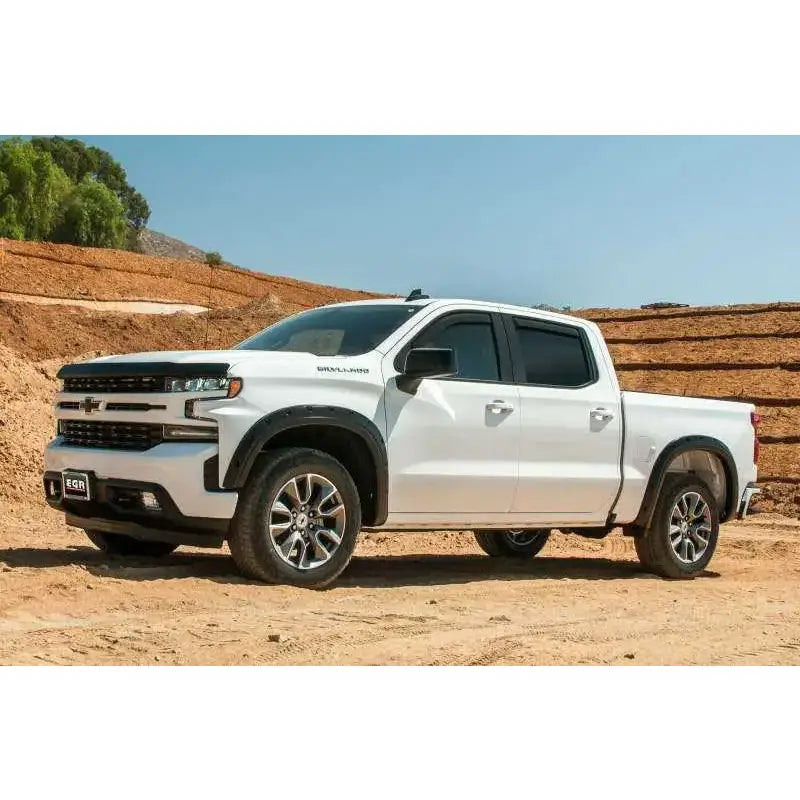 EGR 2019 Chevy 1500 Crew Cab In-Channel Window Visors - Dark Smoke 