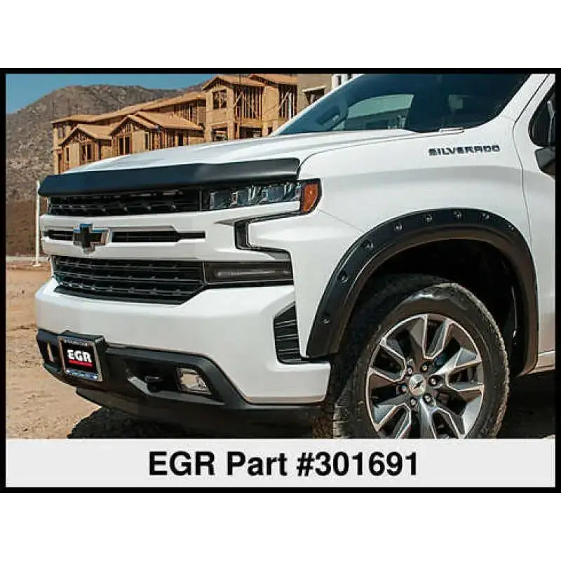 EGR 2019 Chevy 1500 Super Guard Hood Guard - Dark Smoke - RV and Auto Parts