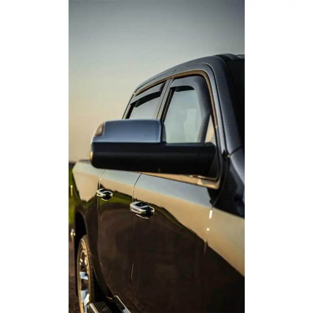 EGR 2019 Dodge Ram 1500 Crew Cab Tape-On Window Visors Set of 4 - Dark Smoke 
