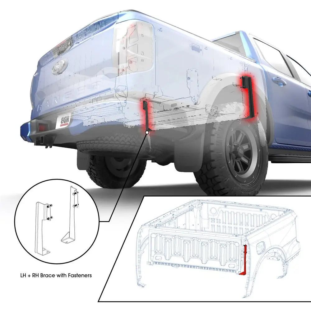 EGR CNC Trimmed Bed Side Support RA039842 - RA039842-Fordrangerbedsupportbr