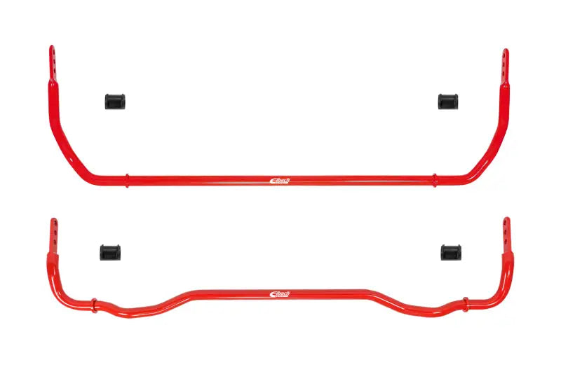 Red Eibach 24mm front sway bar with black bushings for Porsche C4 Coupe