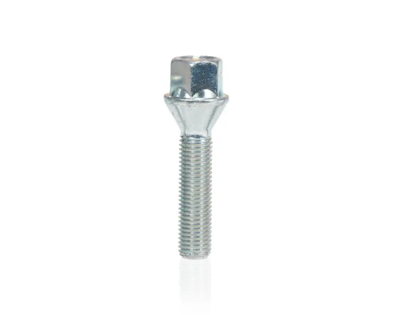 Silver-colored Eibach wheel bolt M12 with 43mm x 17mm hex taper-seat design