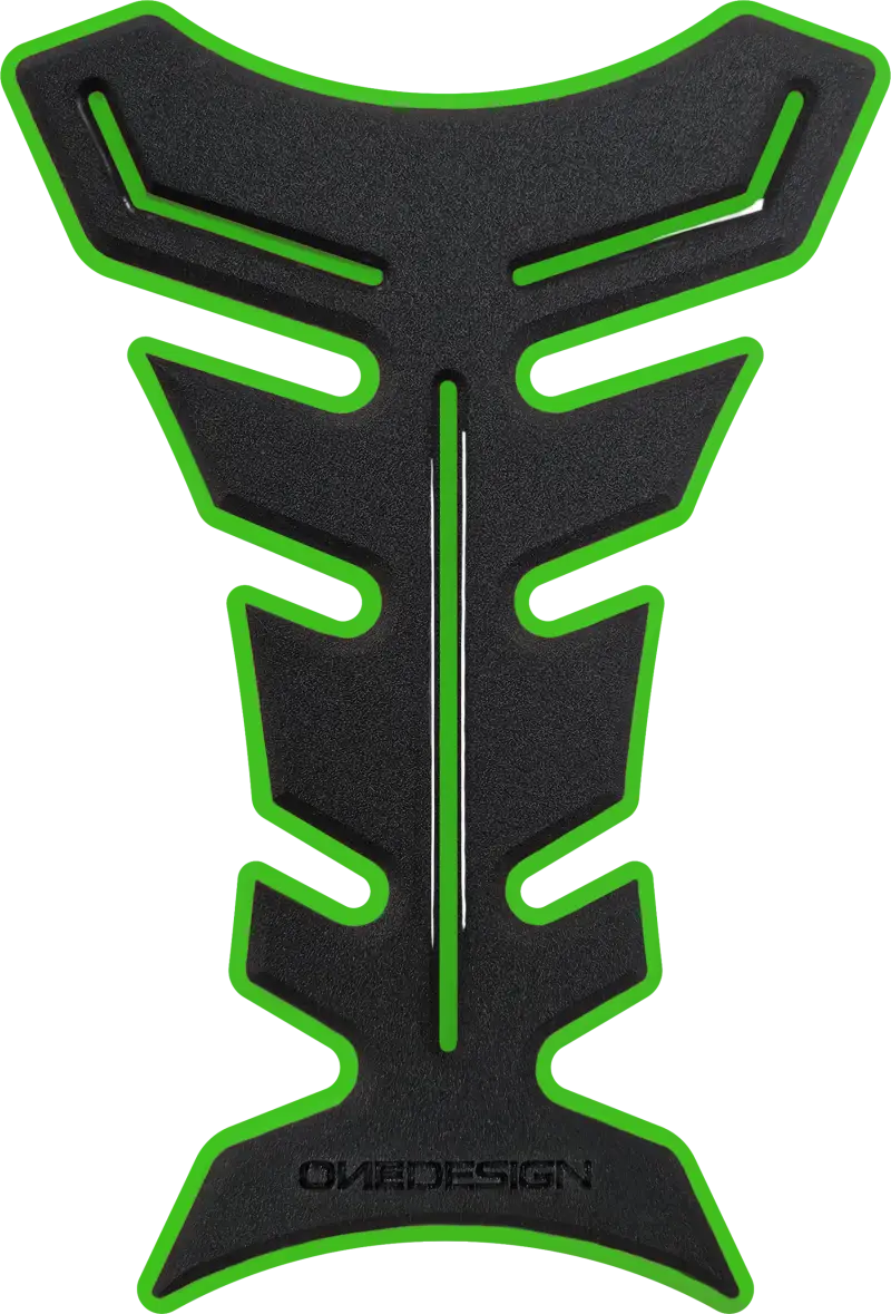 ONE EMBLEMS HDF9V Black/Green Tank Pad - Durable and Stylish Protection - ONE EMBLEMS