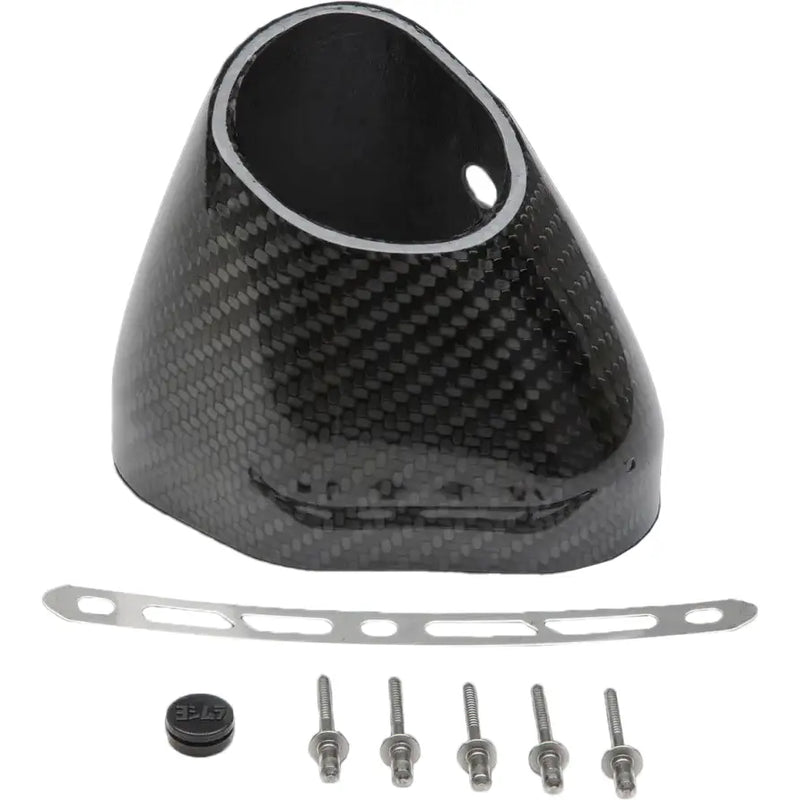 YOSHIMURA End Cap Kit Left Side R77 Lh Cf Slash Cut