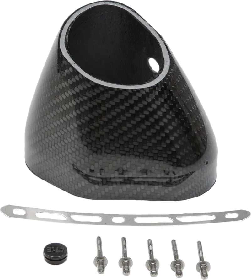 YOSHIMURA End Cap Kit Left Side R77 Lh Cf Slash Cut