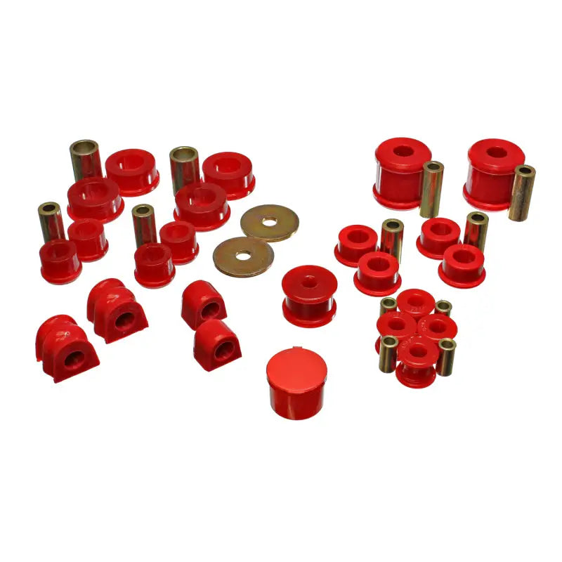 Energy Suspension 19.18101R Energy Suspension 02-06 Subaru Impreza/WRX Red Hyper-Flex Master Bushing Set