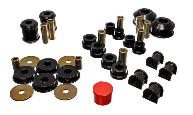 Energy Suspension Energy Suspension 03-05 Mitsubishi Lancer EVO 8 Black Hyper-flex Master Bushing Set