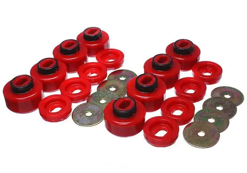 Energy Suspension Energy Suspension 07-10 Chevy K2500/3500HD Body Mount Set - Red