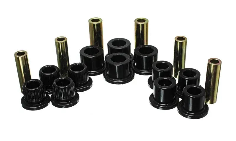 Energy Suspension 99-04 Ford F-350 2wd/F-250 SD 4wd/F-350 4wd Black Rear Leaf Spring Bushing Set - Truck & Automotive