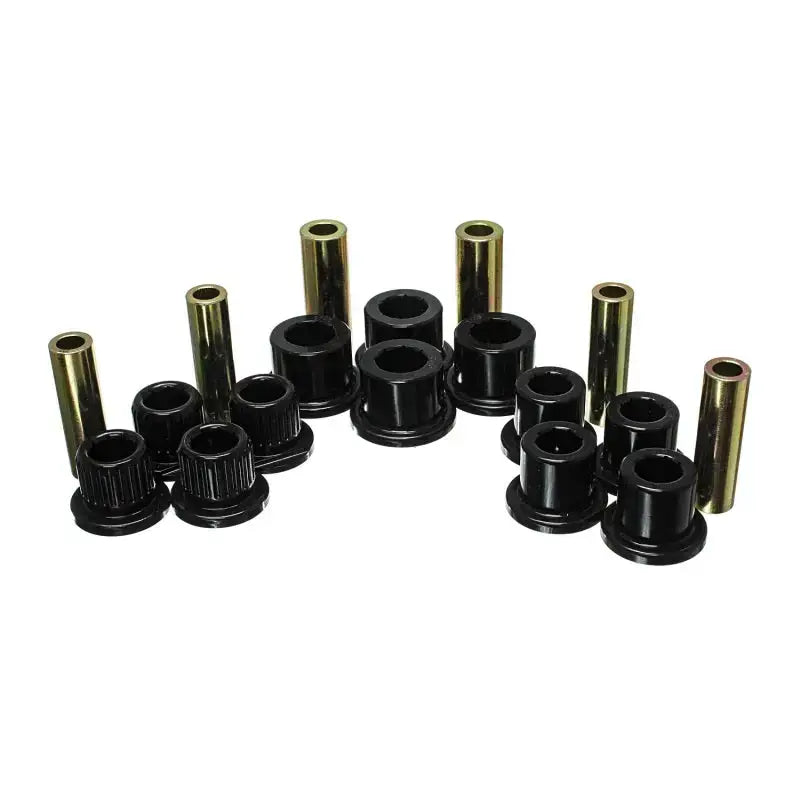 Energy Suspension 99-04 Ford F-350 2wd/F-250 SD 4wd/F-350 4wd Black Rear Leaf Spring Bushing Set - Truck & Automotive