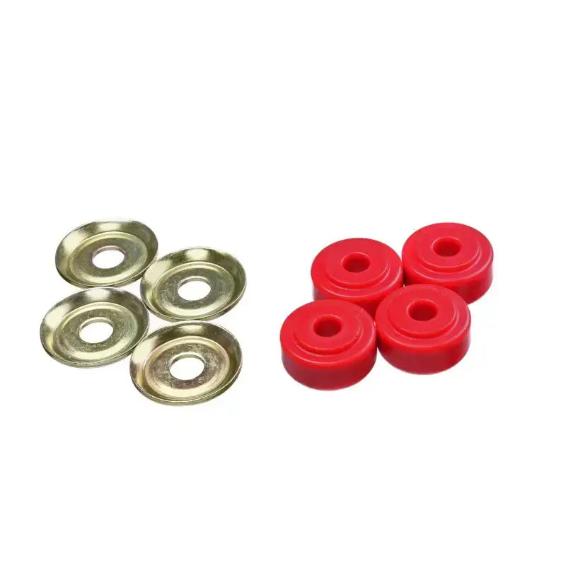 Energy Suspension Red Shock Tower Bushing Set 7/8in Nipple 3/8in ID 1-1/4in OD - Truck & Automotive