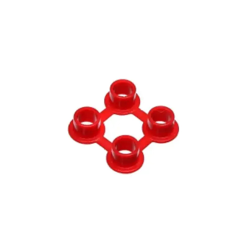 Red plastic quad bushing for brake pedal and suspension shifter from Energy Suspension