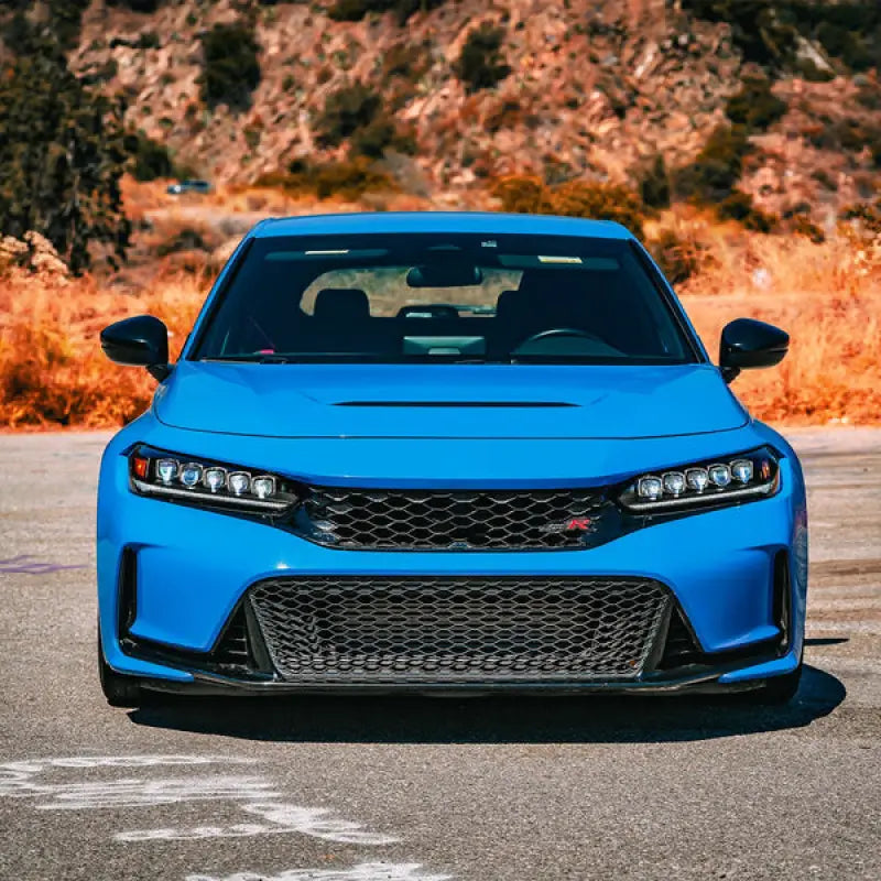 Headlight Assembly Projector Beam With White/ Amber Daytime Running Light And Amber Sequential Turn Signal Light; Osram Oslon Black Flat/ AlphaRex LUXX LED High Beam/ Osram Oslon Black Flat LED Low Beam; Clear Polycarbonate Lens; Alpha-Black Polypropylene - NTP