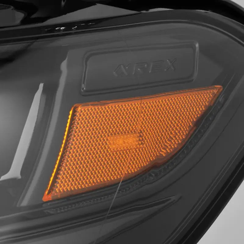 Headlight Assembly Projector Beam With White/ Amber Daytime Running Light And Amber Sequential Turn Signal Light; Osram Oslon Black Flat/ AlphaRex LUXX LED High Beam/ Osram Oslon Black Flat LED Low Beam; Clear Polycarbonate Lens; Alpha-Black Polypropylene - NTP