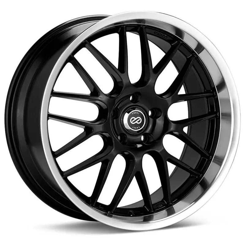 Enkei 469-880-6540BK Enkei Lusso 18x8 40mm Offset 5x114.3 Bolt Pattern 72.6 Bore Black w/ Machined Lip Wheel