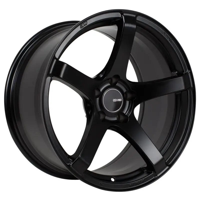 Enkei 476-895-1235BK Enkei Kojin 18x9.5 35mm Offset 5x120 Bolt Pattern 72.6mm Bore Dia Matte Black Wheel