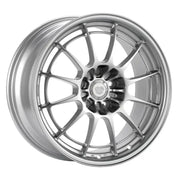 Enkei 3658956527SP Enkei NT03+M 18x9.5 5x114.3 27mm Offset 72.6mm Bore F1 Silver Wheel - 3658956527SP