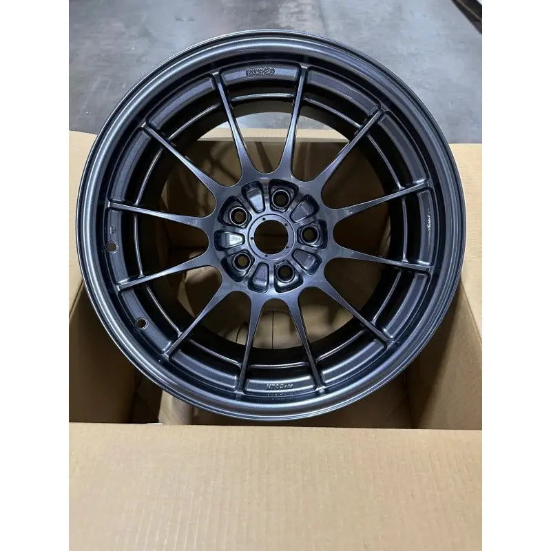 Enkei 3658956527GM Enkei NT03+M 18x9.5 5x114.3 27mm Offset 72.6mm Bore Gunmetal Wheel - 3658956527GM