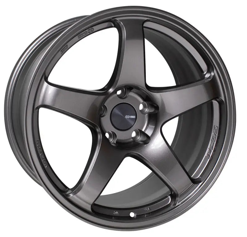 Enkei PF05 17x8 dark silver five-spoke car wheel for stylish ride upgrade