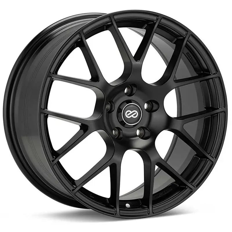 Enkei 467-880-6545BK Enkei Raijin 18x8 45mm Offset 5x114.3 Bolt Pattern 72.6 Bore Dia Matte Black Wheel