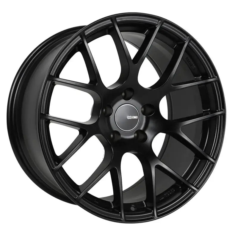 Enkei 467-985-4442BK Enkei Raijin 19x8.5 42mm Offset 5x112 Bolt Pattern 72.6 Hub Bore Black Wheel