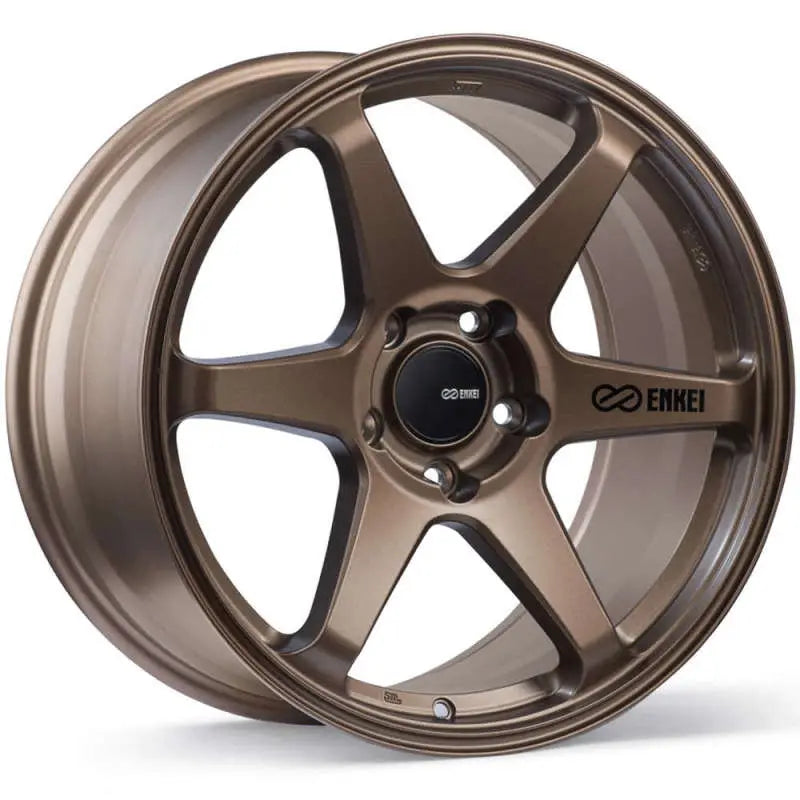 Enkei 539-780-8045ZP Enkei T6R 17x8 45mm Offset 5x100 Bolt Pattern 72.6 Bore Matte Bronze Wheel