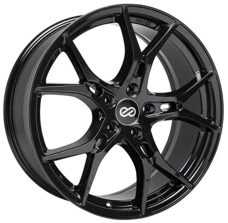 Enkei Enkei Vulcan 17X7.5 38mm Offset 5x114.3 Bolt 72.6mm Bore Gloss Black Wheel