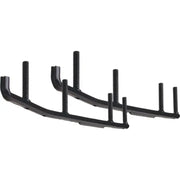 Black metal snowmobile ski runners with threaded studs on epi3-1300 carbide extender Polaris