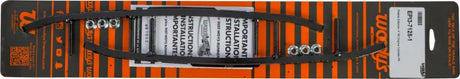 Black rubber windshield wiper blades with silver mounting hardware for epi3-7125 Carbide Polaris round bar runners