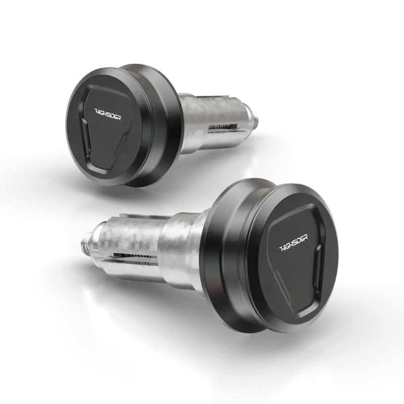 HIGHSIDER Esagano Xs Bar Ends Pair Black for Powersports