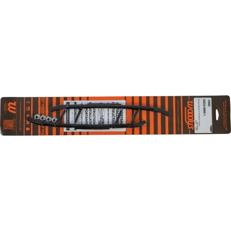 Black snowmobile skags with mounting hardware for esd3-9600-20-1 round bar runners