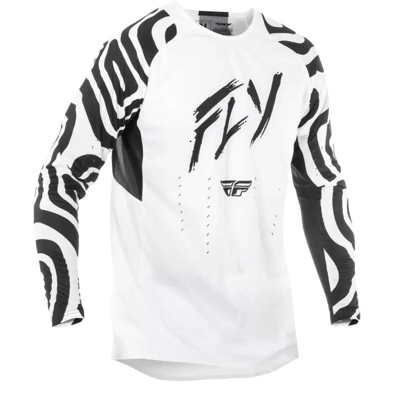 White and black evolution dst abyss jersey long sleeve for stylish streetwear
