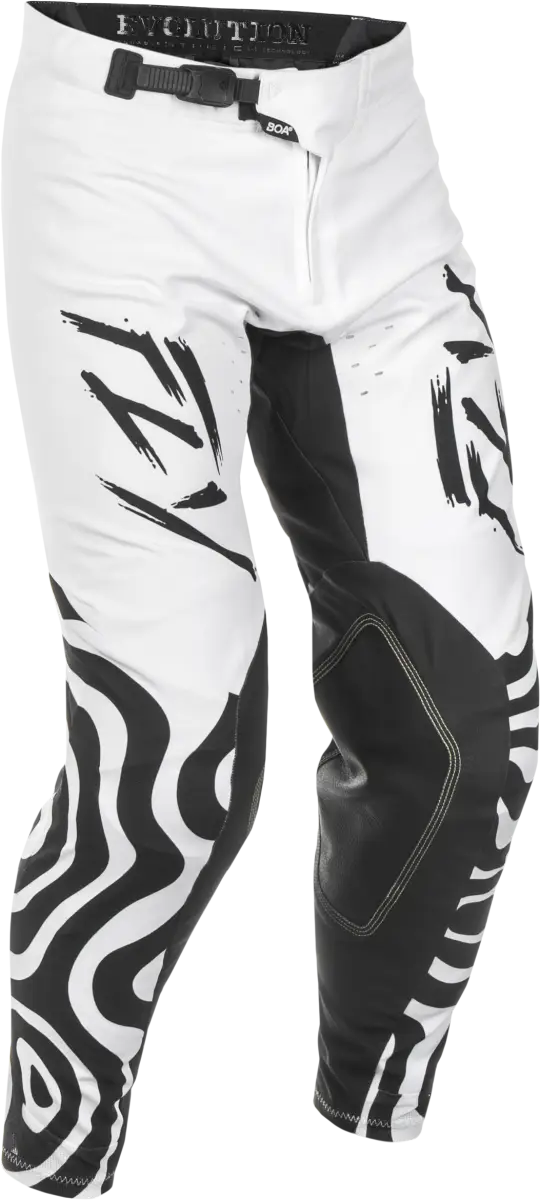 White and black patterned Motocross pants from Evolution DST Abyss line