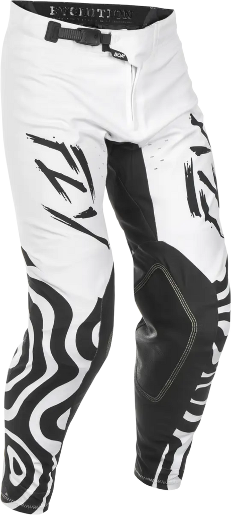 White and black patterned Motocross pants from Evolution DST Abyss line