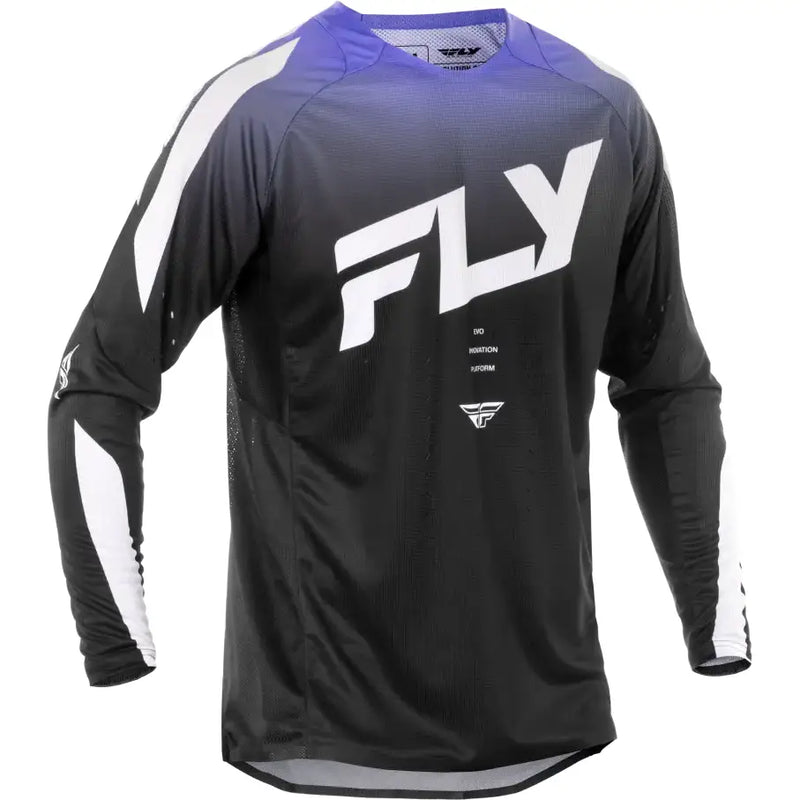 Black and purple long-sleeved motocross jersey from Evolution DST Jersey for off-road riding