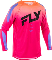 Vibrant orange to hot pink athletic jersey with blue accents, perfect for rv parts & accessories