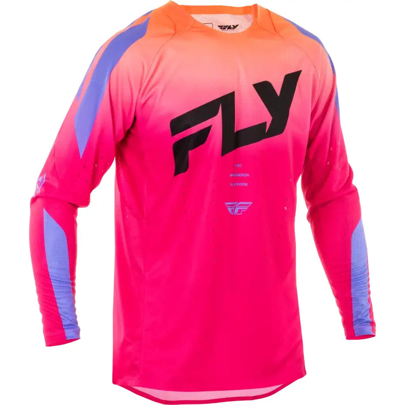 Vibrant orange to hot pink athletic jersey with blue accents, perfect for rv parts & accessories