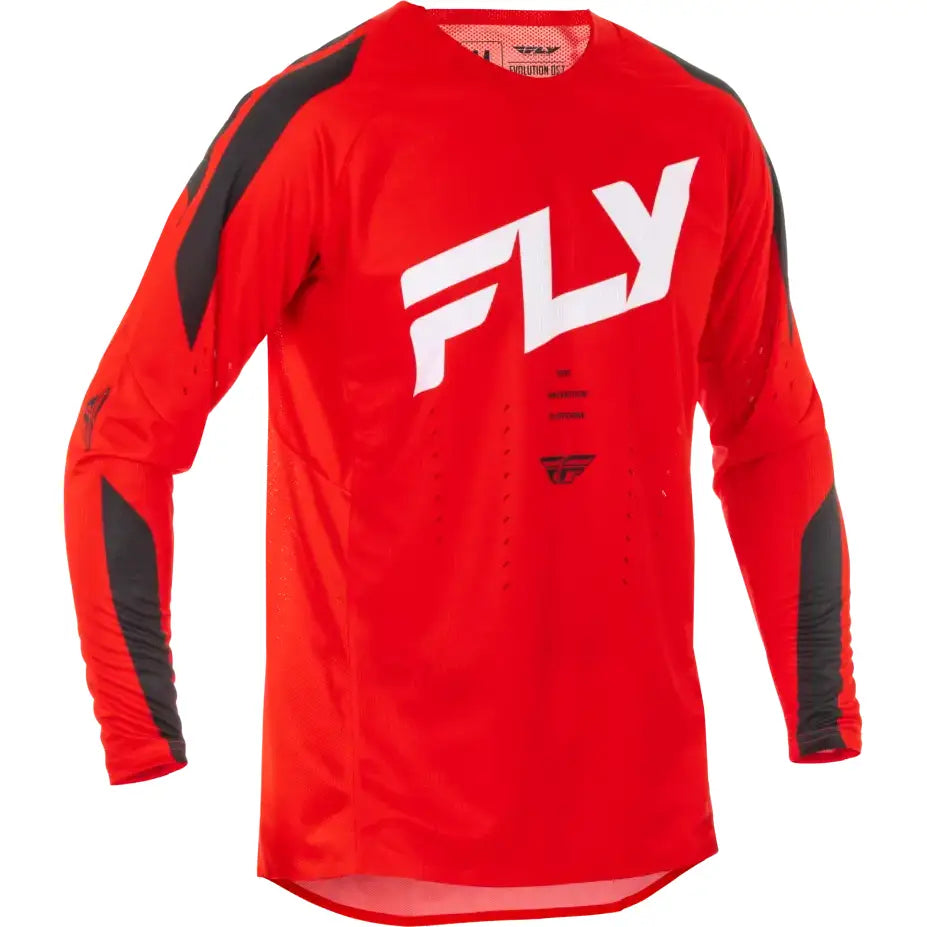Red and gray motocross jersey from Evolution Dst, perfect for RV parts & accessories