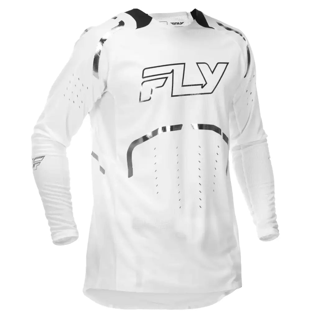 Evolution Dst Le Flash Jersey White/Silver Lg - FLY RACING