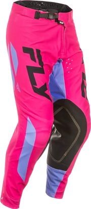 Pink and blue motocross pants from Evolution DST, perfect for RV, truck, and trailer gear