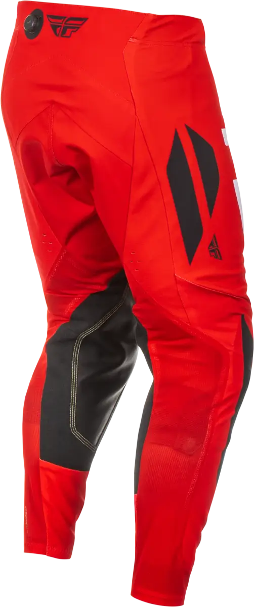 Red and black motocross pants with reinforced knees, perfect for RV parts & accessories or truck parts